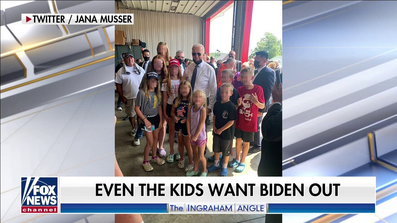 Biden takes photo with kid Trump supporters, replaces 9/11 speech with bizarre ramblings