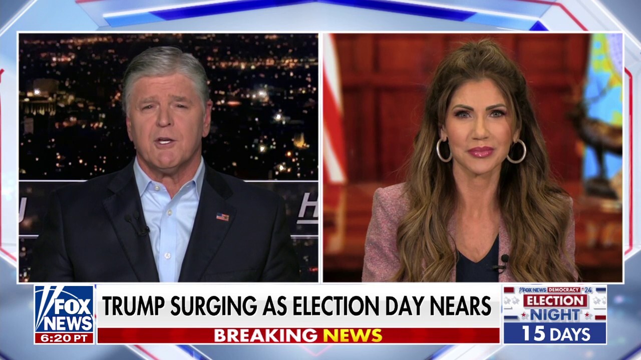 South Dakota Gov. Kristi Noem discusses the backlash from Democrats over former President Trump’s McDonalds visit on ‘Hannity.’