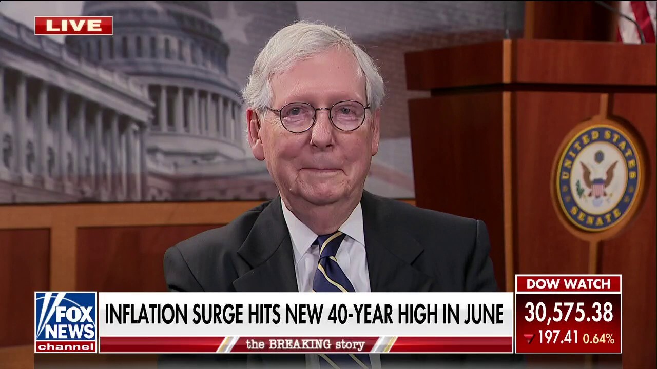 Biden, Democrats' spending bill the 'clear reason' for inflation 'spiral': Sen. McConnell