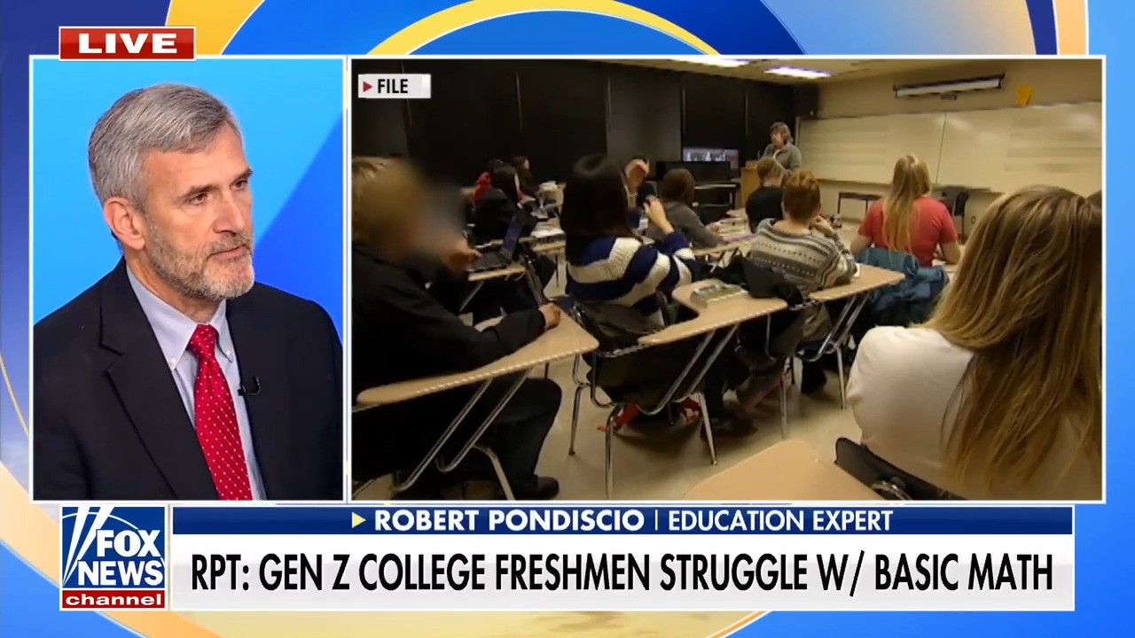 Gen Z college freshmen struggling with basic math