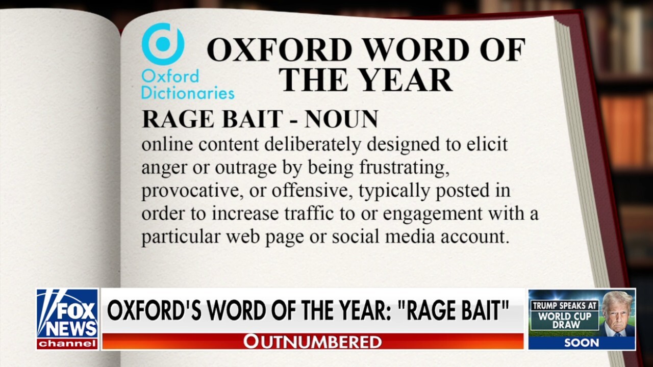 Oxford reveals word of the year is 'rage bait'