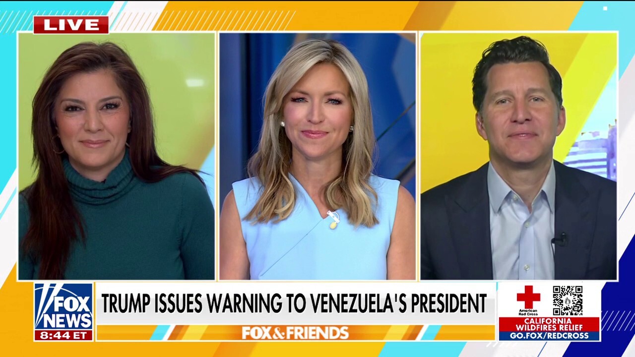 Fox News hosts Rachel Campos-Duffy, Will Cain, and Ainsley Earhardt discuss President-elect Donald Trump’s stern message to Venezuela’s president on ‘Fox & Friends.’ 