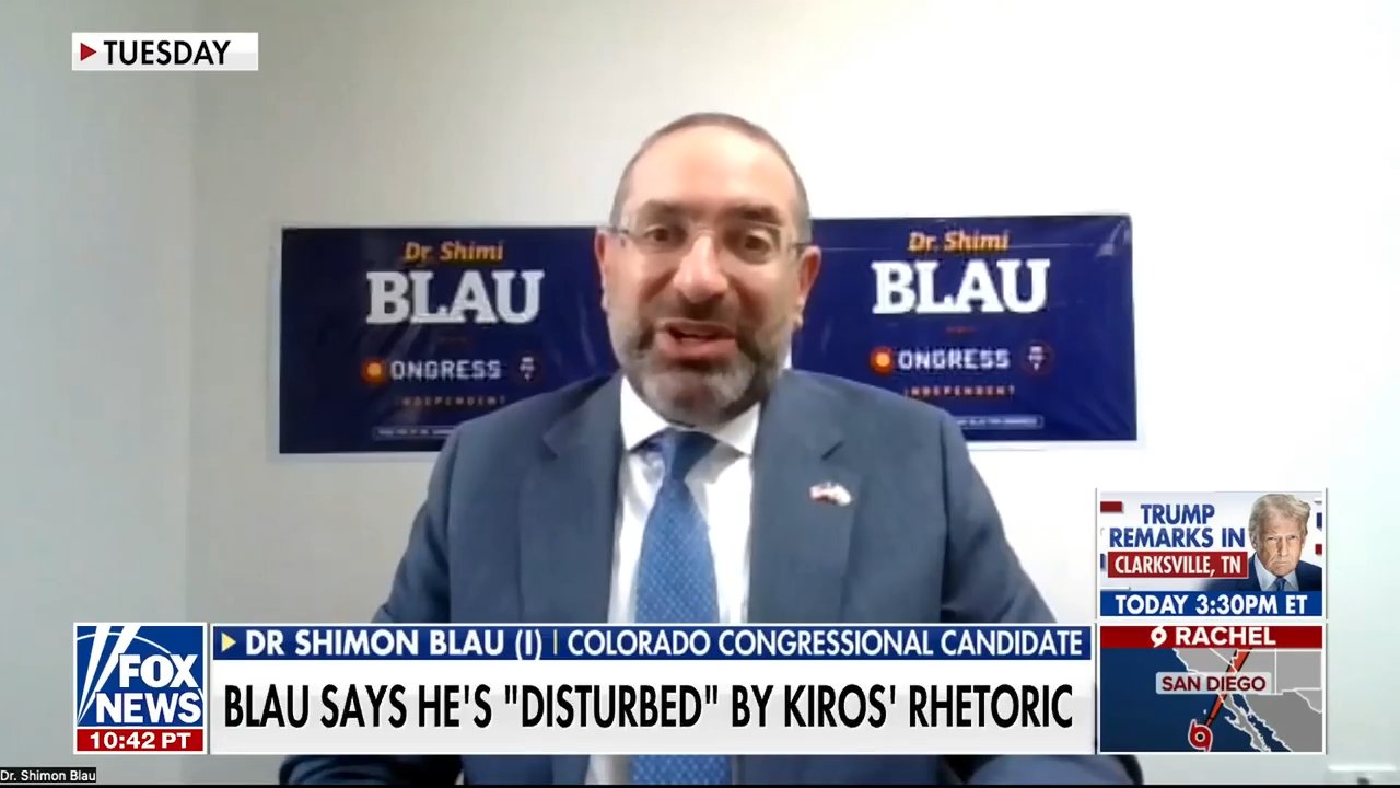 Colorado congressional candidate Shimon Blau sounds alarm over opponent's rhetoric