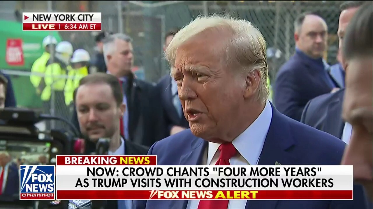 Former President Trump spoke with hundreds of New York City construction workers and union members.