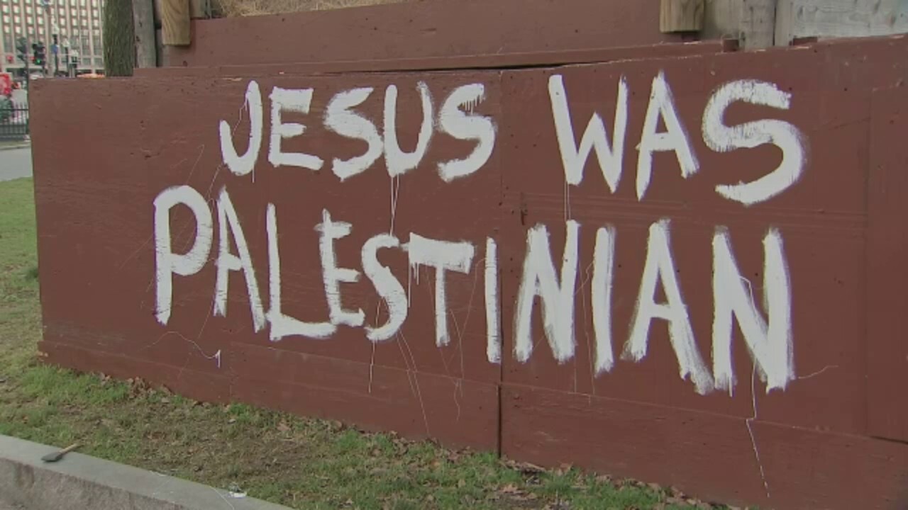 Boston nativity scene vandalized with ‘Jesus was Palestinian’