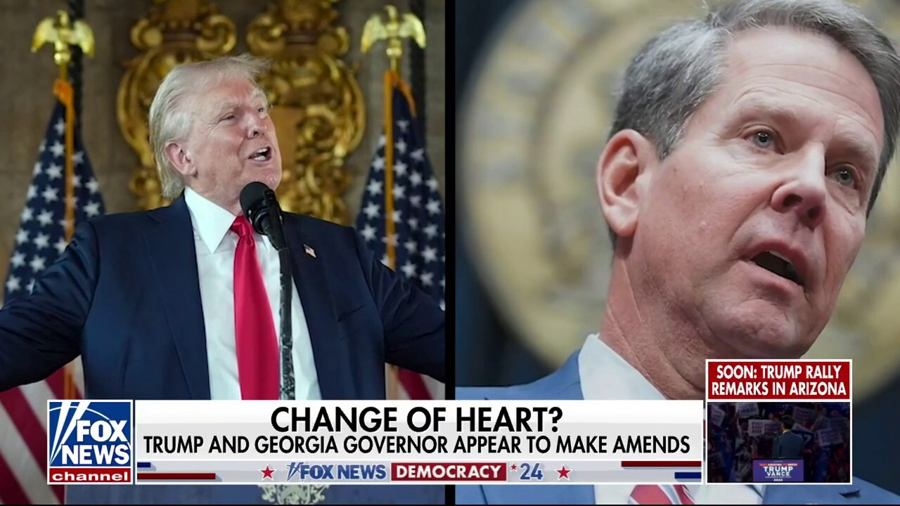  Former President Trump and Georgia Gov. Kemp appear to make amends