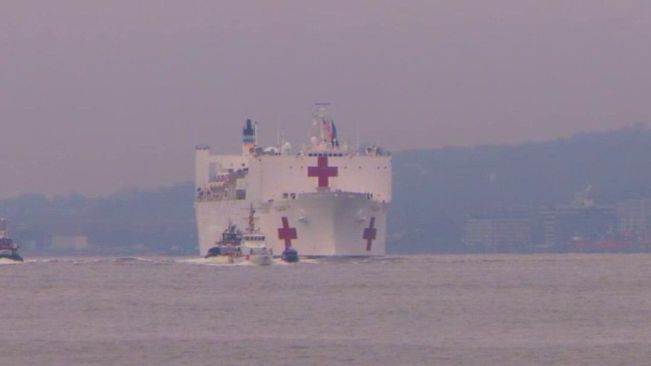 USNS Comfort enters New York Harbor on mission to ease burden on NYC hospitals