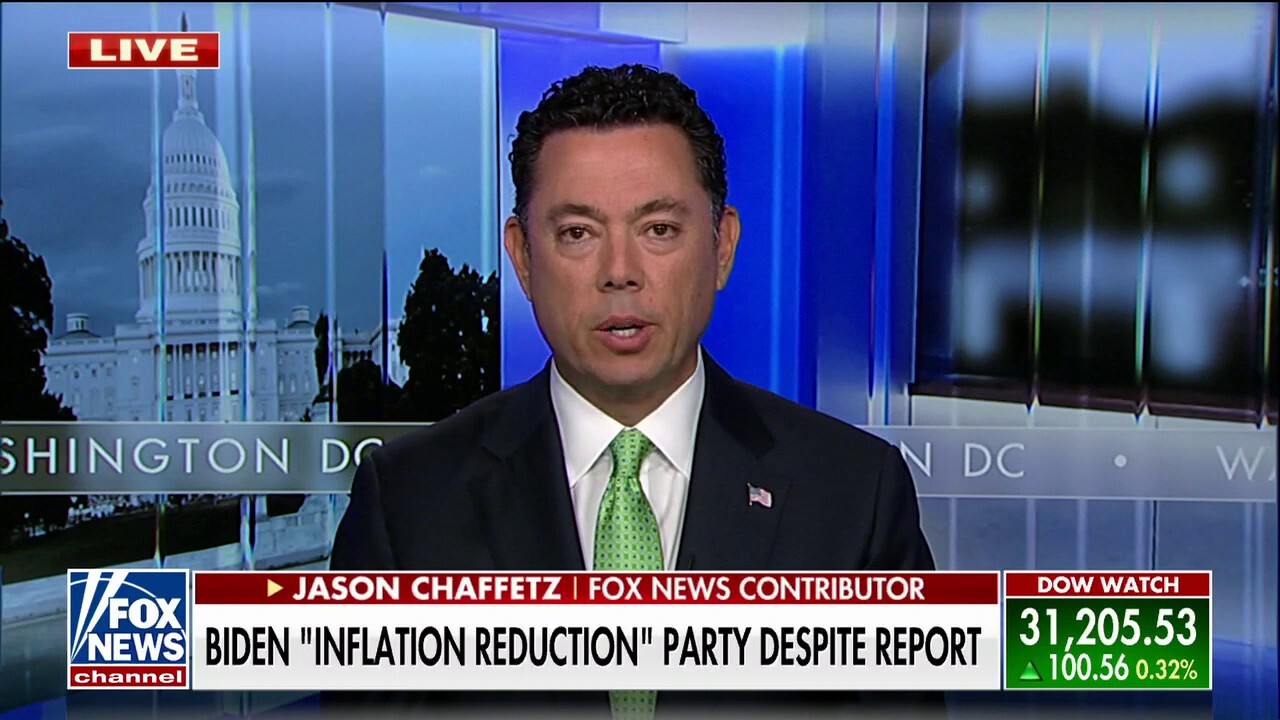 Jason Chaffetz slams Biden's tone-deaf inflation bill party