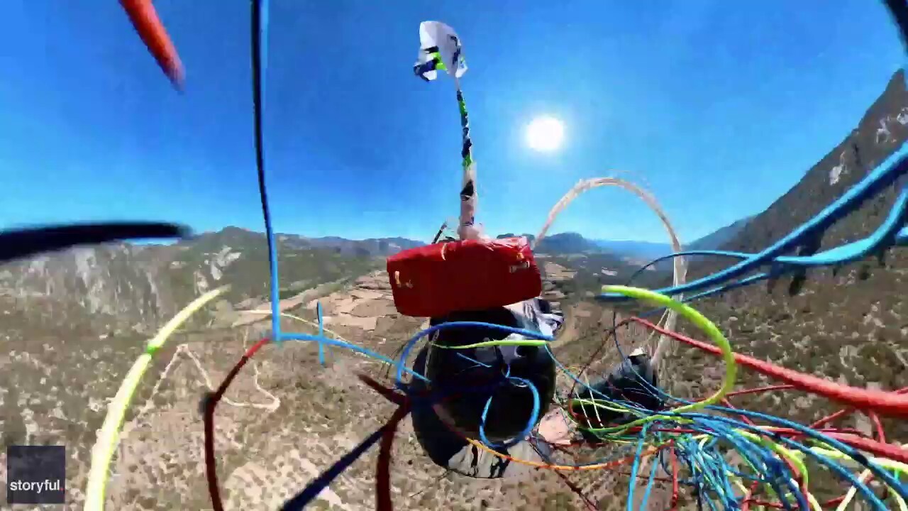 Paraglider on video saves himself with '1 second' before impact: 'This was not the day to die!'