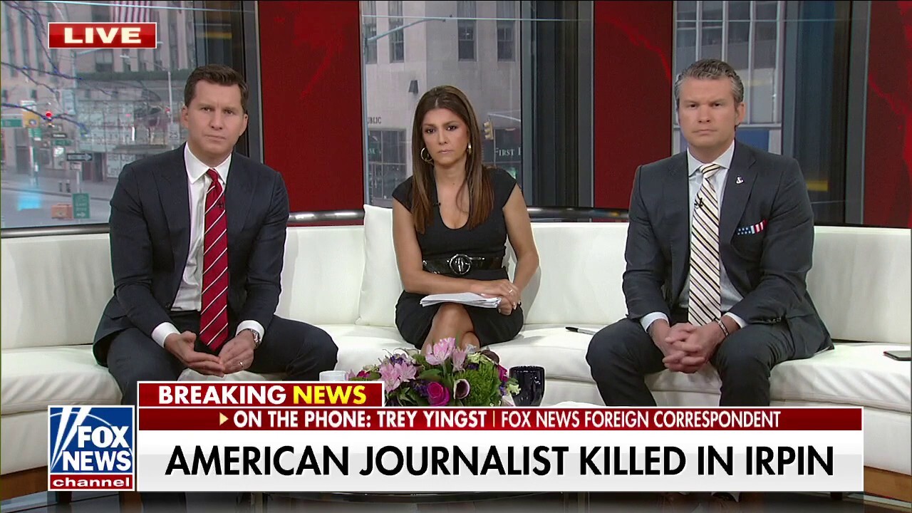 Fox News foreign correspondent Trey Yingst joined 'Fox & Friends Weekend' by phone from Ukraine to report the news of Brent Renaud's death.