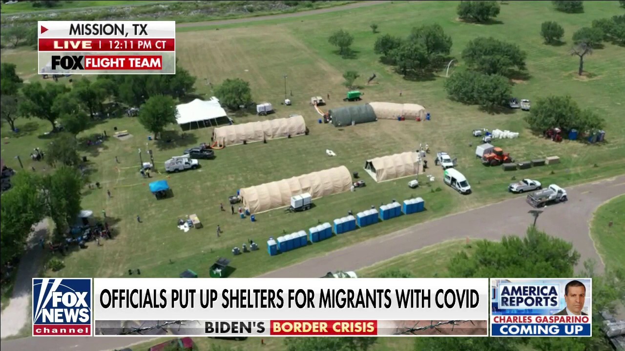  FOX Flight Team footage shows tent shelters for COVID-infected migrants in Texas