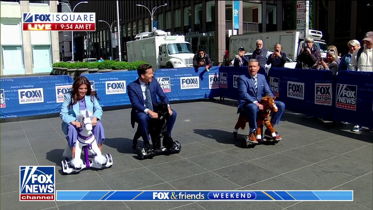 12-year-old creator of ‘Power Pony’ Mia Monzidelis joins ‘Fox & Friends Weekend’ to host a race in FOX Square.