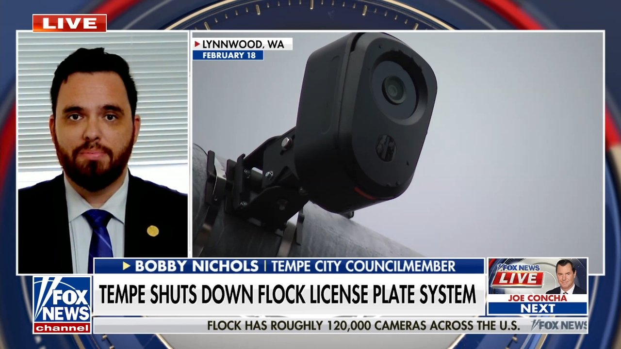 Tempe City Councilmember Bobby Nichols joins 'Fox News Live' to discuss the decision to shut down its Flock license plate reader system over privacy concerns.
