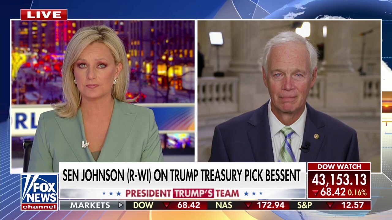 Sen. Ron Johnson, R-Wis., discusses Treasury secretary nominee Scott Bessent’s confirmation hearing and how he handled himself on ‘Your World.’