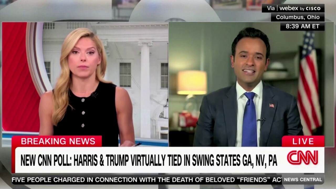 Ramaswamy clashes with CNN anchor who defends Harris’ political turnaround: “Actions speak louder than words”