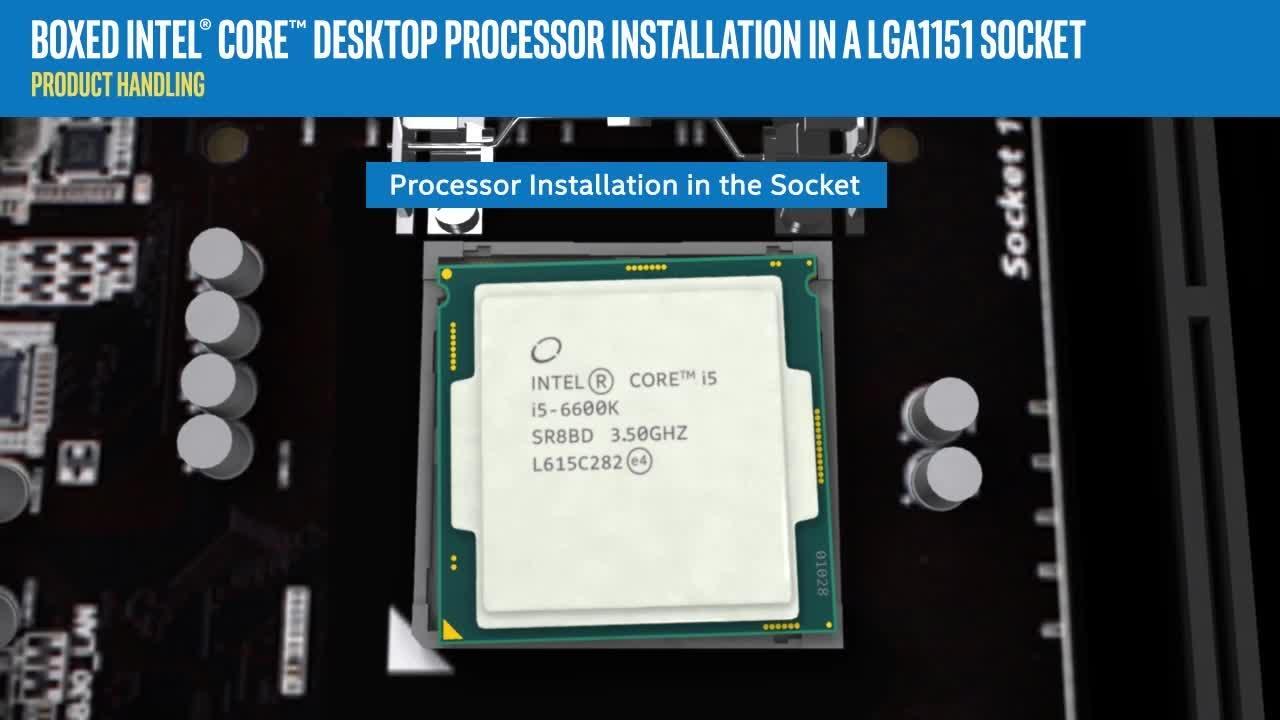 Installation du processeur dans le socket LGA1151