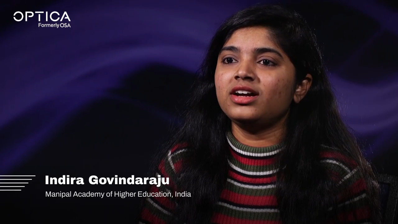 Indira Govindaraju talks about her Student Chapter--Optica Stories 