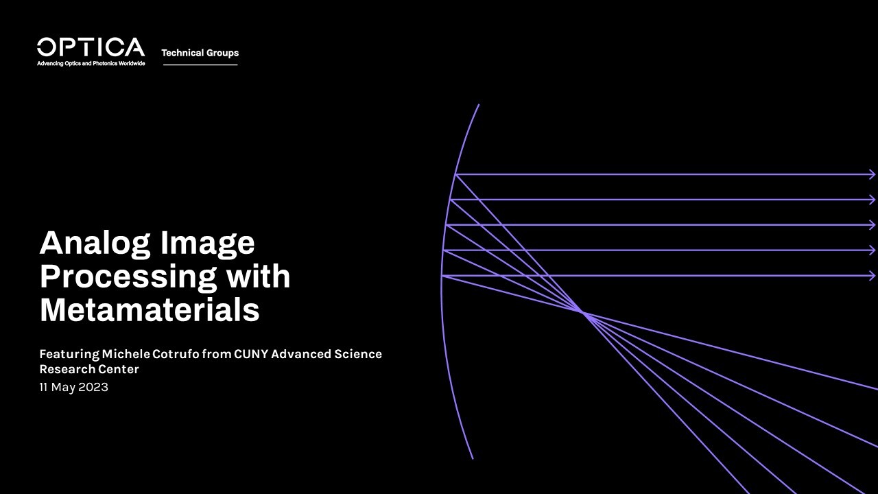 Analog Image Processing with Metamaterials Optica