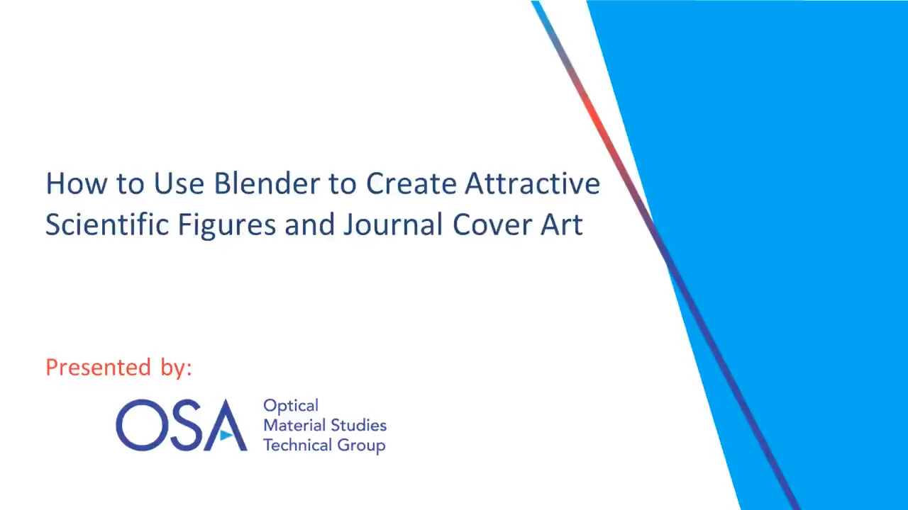 How to Use Blender to Create Attractive Scientific Figures and Journal Cover Art
