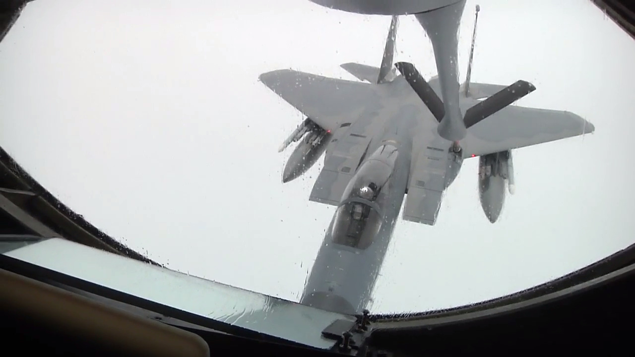 KC-135 Stratotankers Fuel Fight Over Pacific