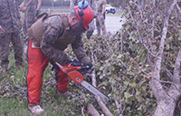 Clearing Debris at Camp Lejeune After Florence