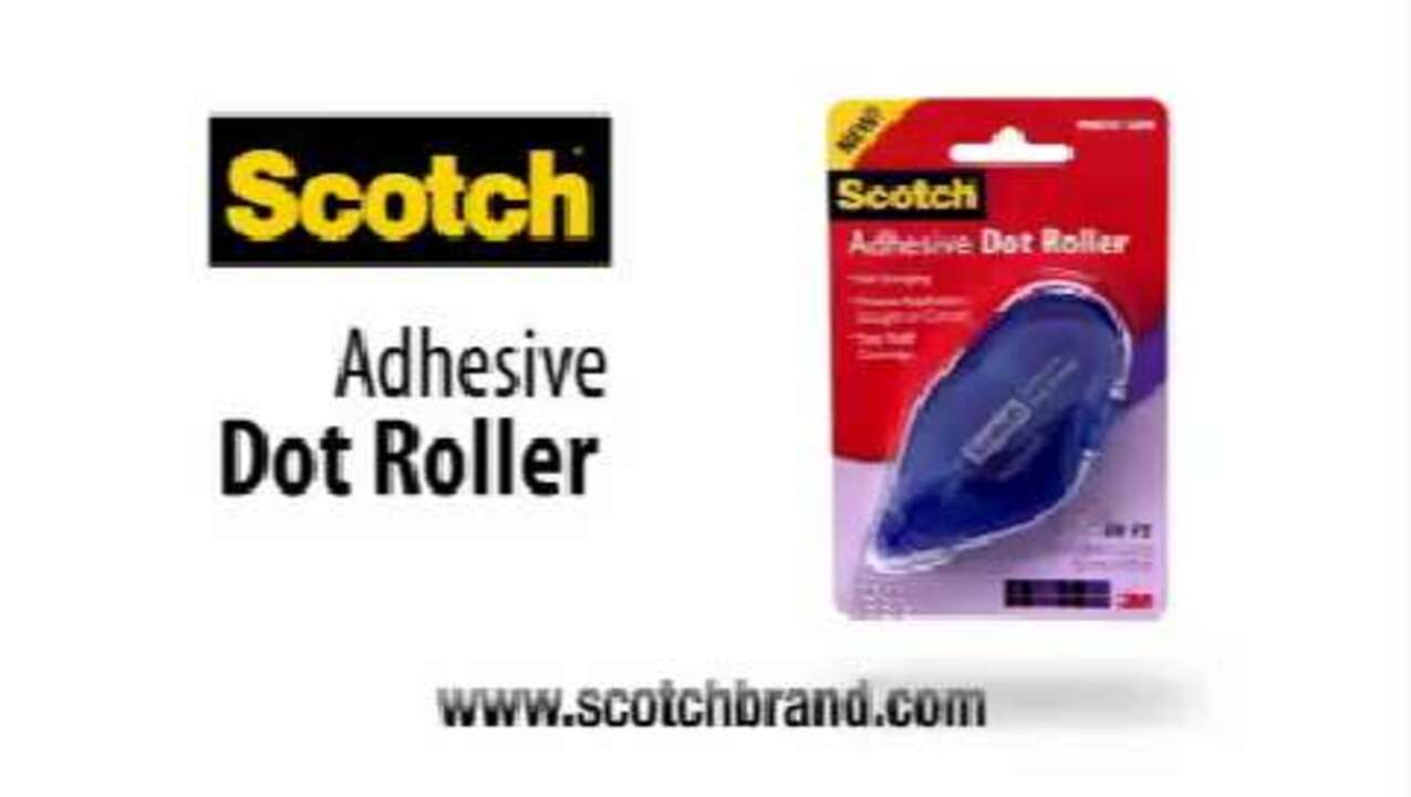 Scotch Adhesive Dot Roller, .31 in x 49 ft, Red Dispenser, Great for Home,  Office and School Projects (6055)