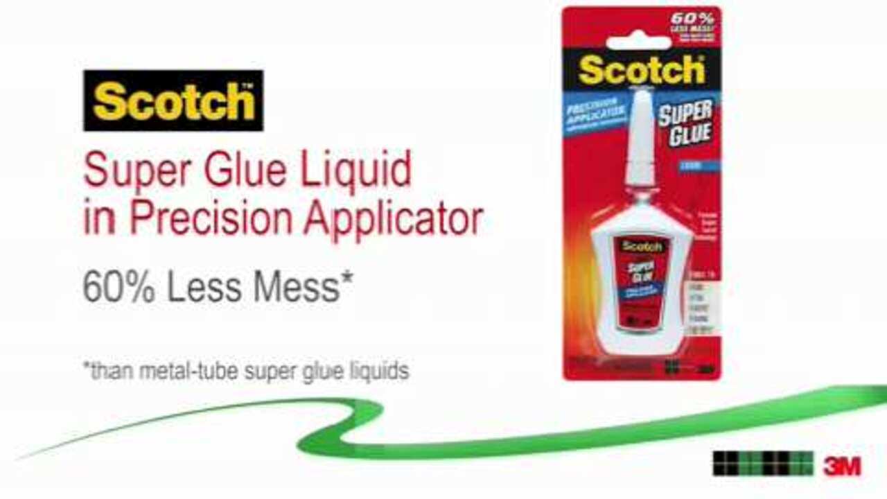 3m Super Glue Liquid, Precision Applicator, 1.25 Oz, Clear 2 Pack
