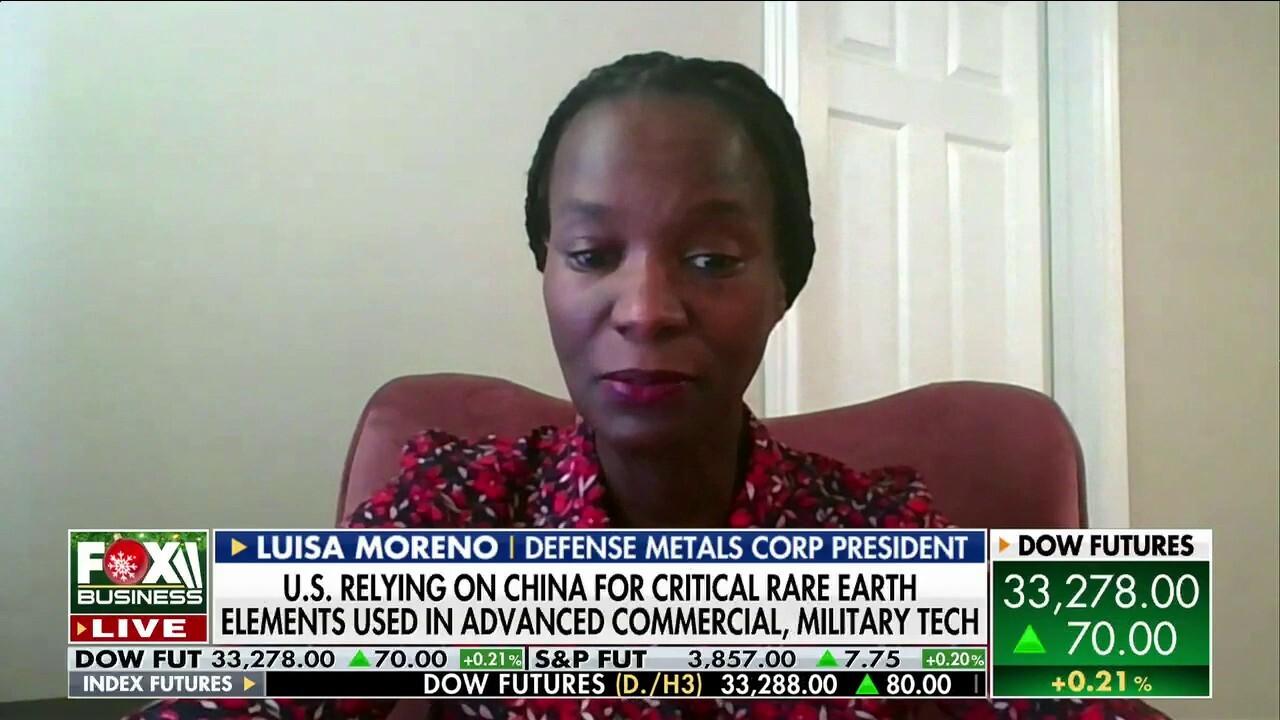 Defense Metals Corp President Luisa Moreno joins 'Mornings with Maria' to discuss the U.S.' ability to produce rare earth minerals, its reliance on China, and the need for more elements to meet Biden's 2030 electric vehicle goals.