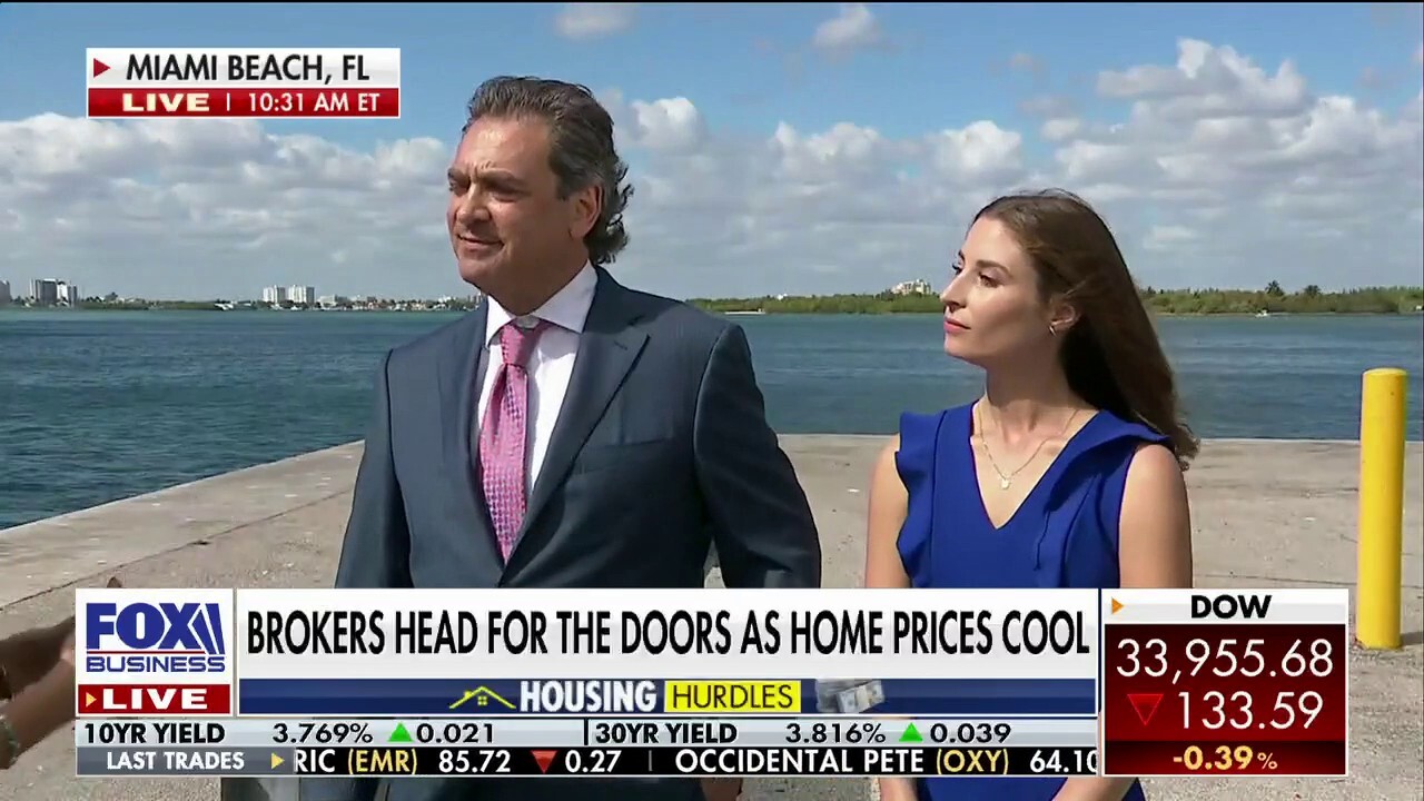 FOX Business' Madison Alworth reports from Miami Beach, Florida, as one real estate broker claims the area is seeing 'less transactions out there.'
