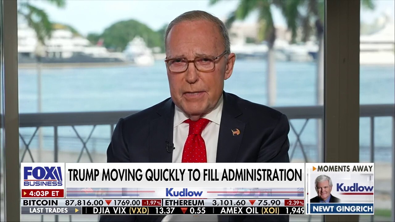 FOX Business host Larry Kudlow reacts to the president-elect's transition team on 'Kudlow.'