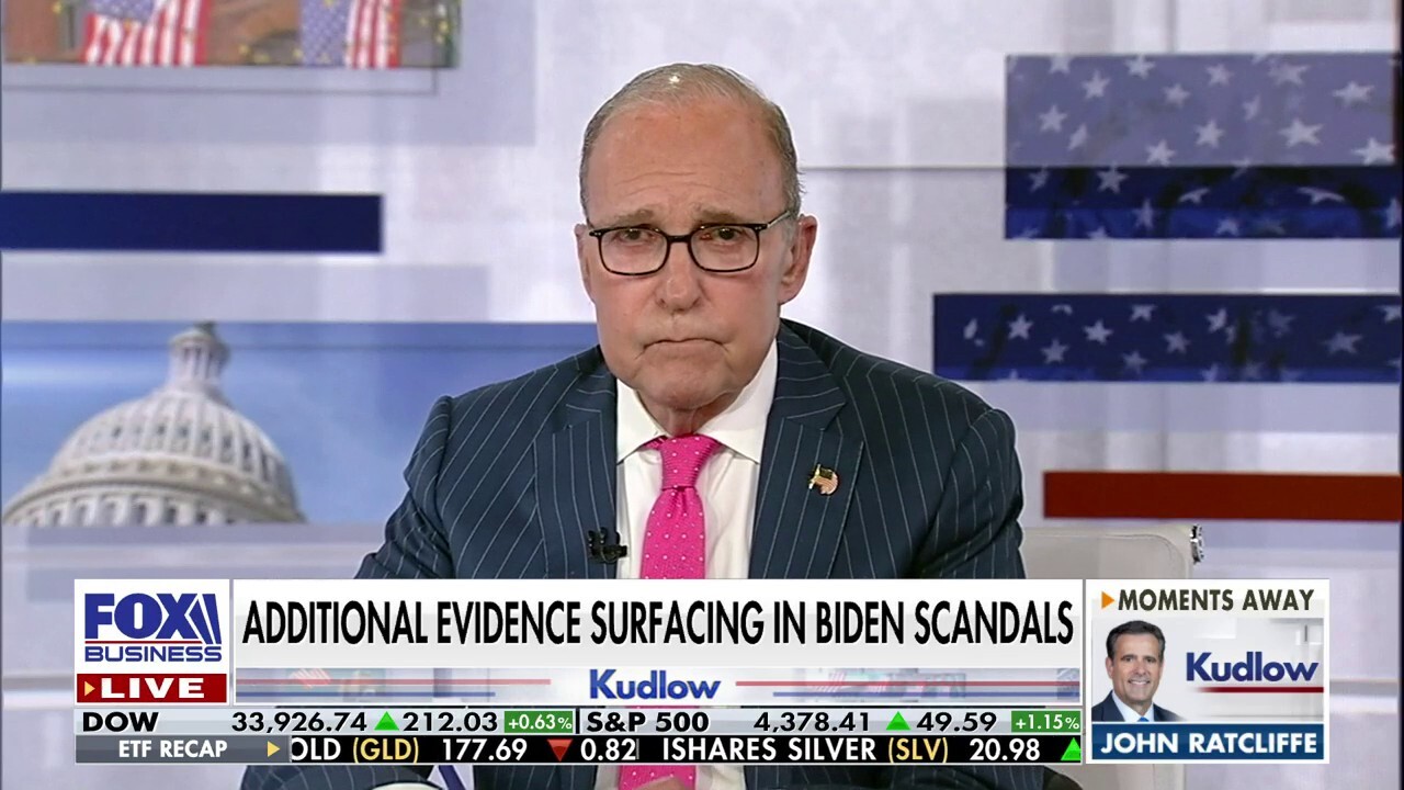 FOX Business host Larry Kudlow breaks down Attorney General Merrick Garland’s claim that he did not interfere in the Hunter Biden investigation and IRS whistleblowers alleging that then-Vice President Biden accepted foreign bribes on ‘Kudlow.’ 