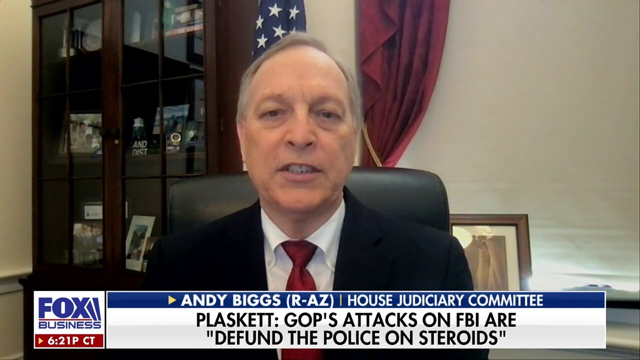 Rep. Andy Biggs, R-Ariz., discusses how House Republicans are accusing the FBI of alleged political bias after the Durham report on ‘Maria Bartiromo’s Wall Street.’