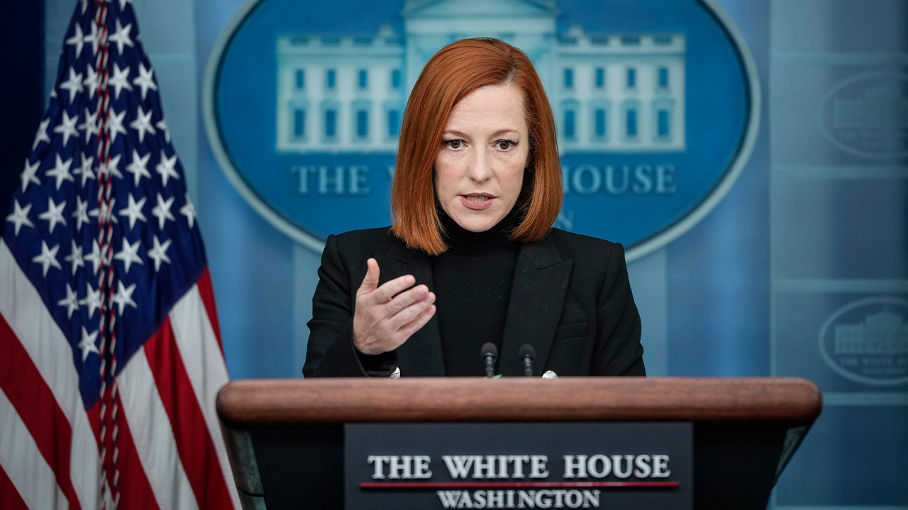 White House press secretary Jen Psaki holds a briefing