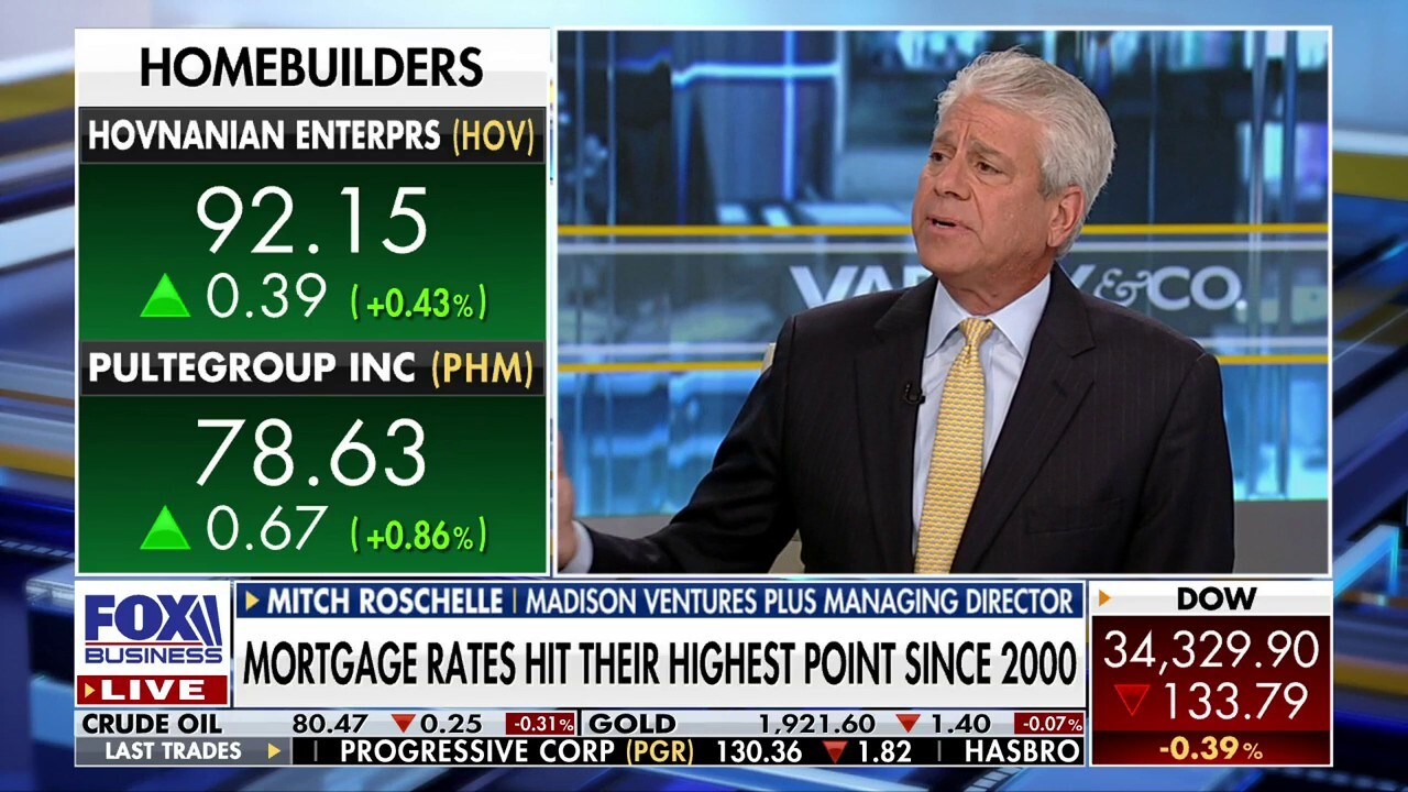 Madison Ventures Plus managing director Mitch Roschelle reacts to mortgage rates hitting their highest point since 2000 on 'Varney & Co.'