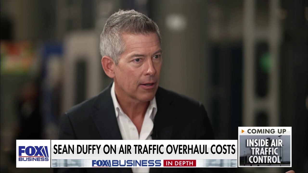  Transportation Secretary Sean Duffy discusses ensuring safety in air travel and responding to the air traffic control shortage on 'FOX Business in Depth: The Flight Path Forward.'