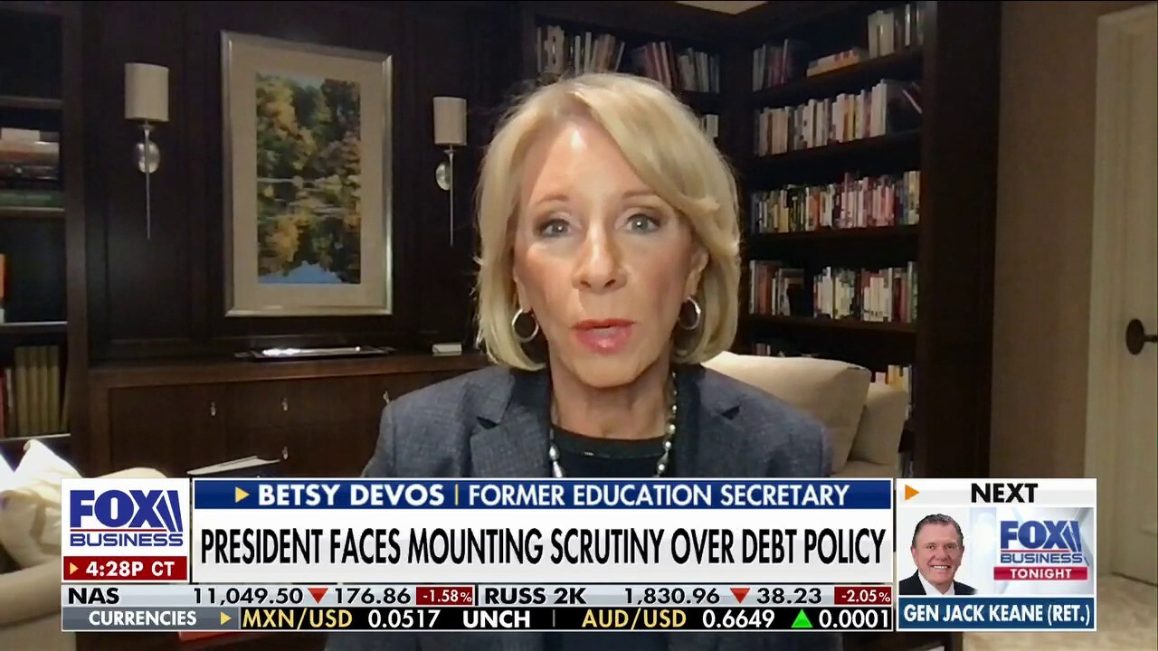 Biden has ‘exceeded his bounds’ with debt policy: Betsy Devos