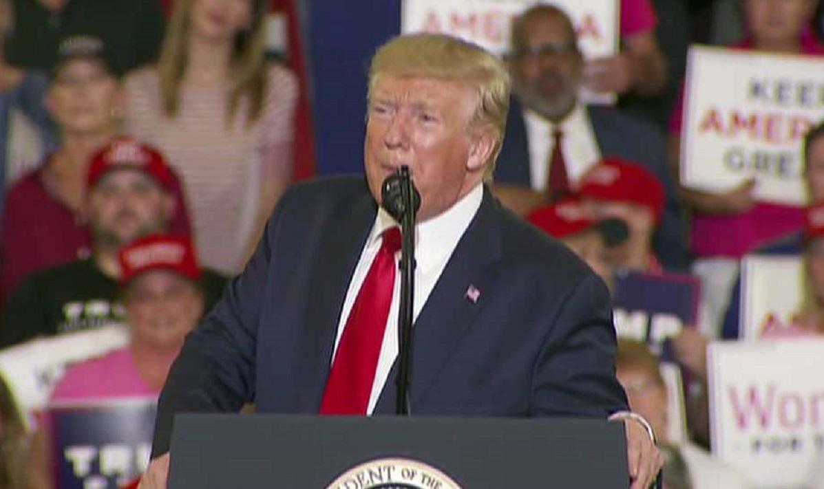 Trump speaks on recent jobs and economy numbers at NC rally