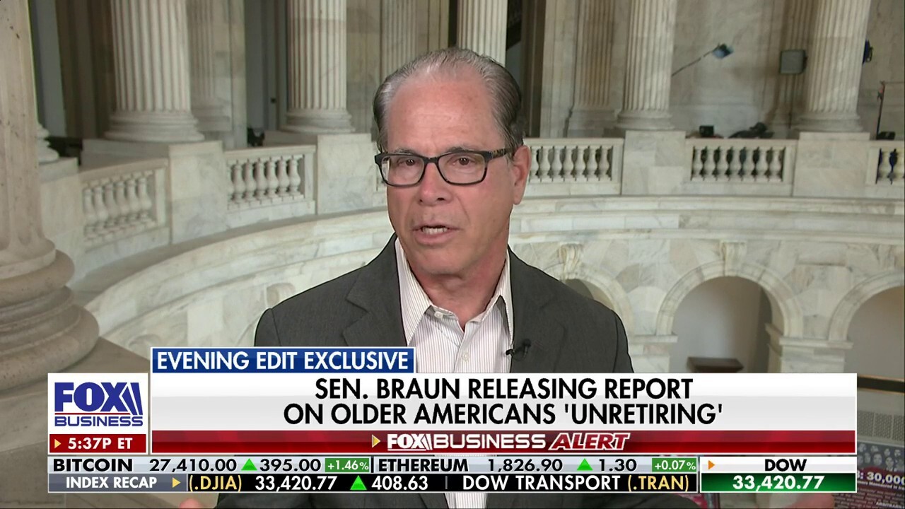 Sen. Mike Braun, R-Ind., shares how older Americans are being forced to return to work over inflation on ‘The Evening Edit.’