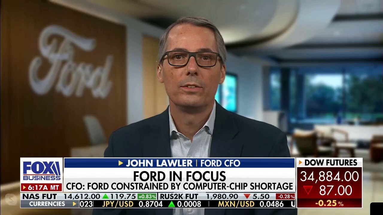 Ford CFO John Lawler says the company is ‘confident’ volumes and earnings will be up 10 to 15% as the semiconductor shortage mitigates.