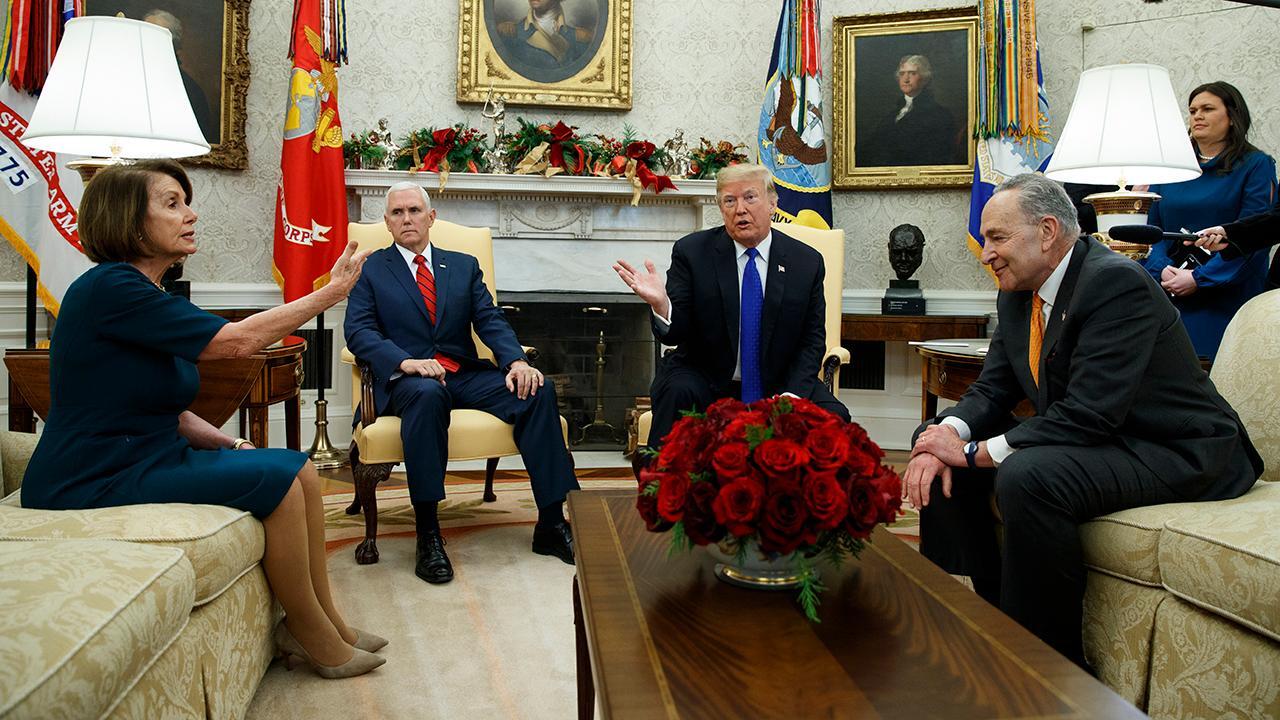 Trump spars with Schumer, Pelosi over border wall funding