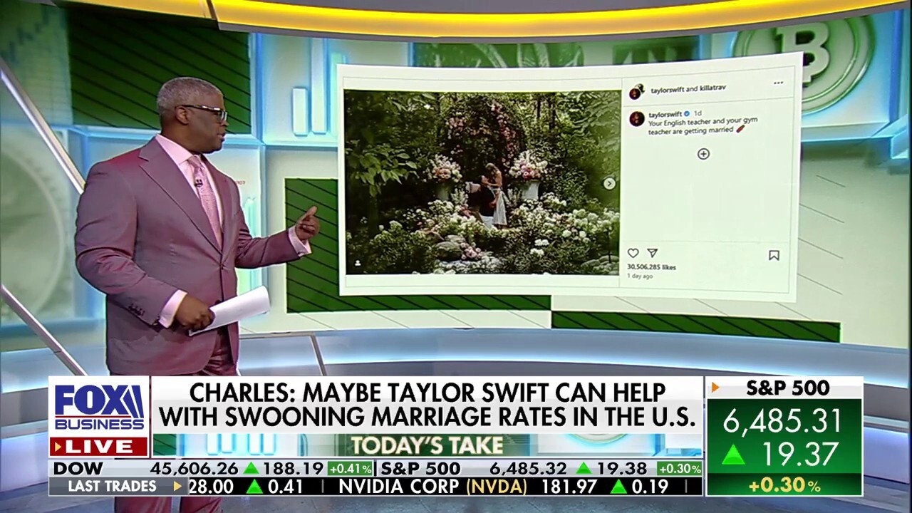 Charles: Maybe Taylor Swift can help with swooning marriage rates in the US