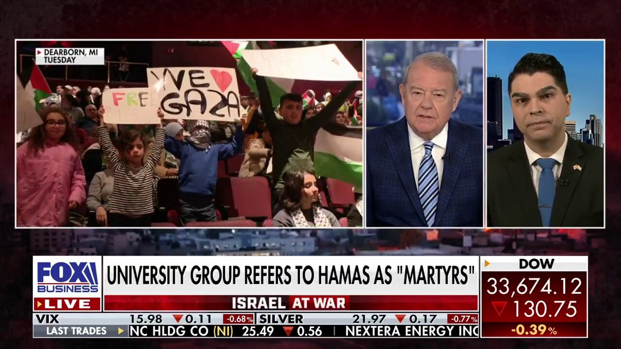 KTTH Seattle radio talk show host Jason Rantz condemns a University of Washington student club for celebrating Palestinian 'martyrs' on 'Varney & Co.' 