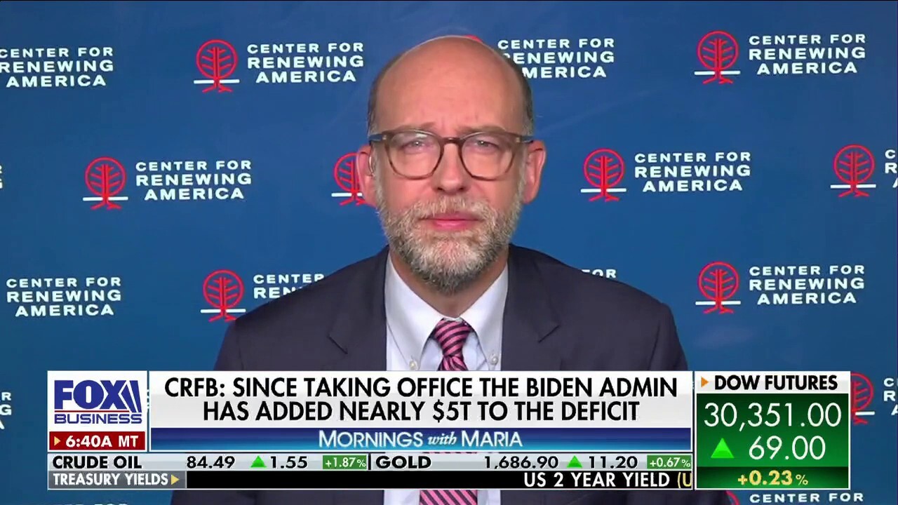 Former OMB director Russ Vought criticizes the Biden administration’s economic policy for pushing spending which only ‘makes it harder’ for the Fed.
