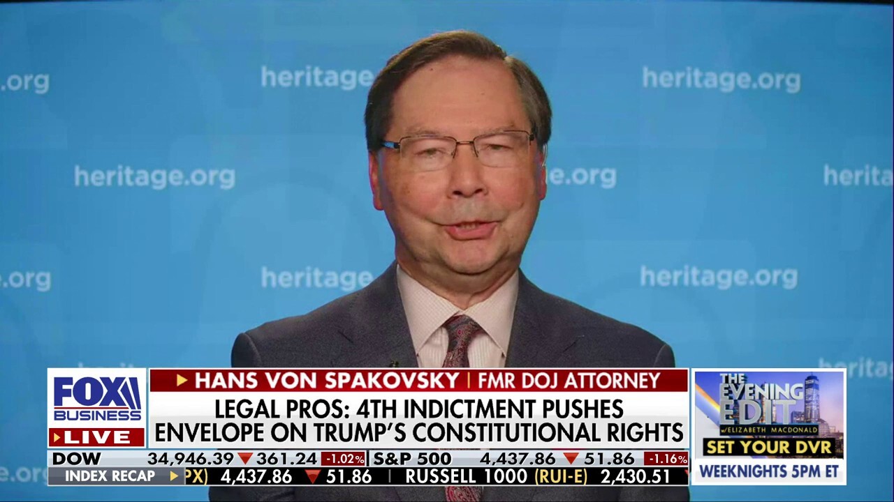 Trump indictment is a clear violation of the 1st Amendment: Hans Von Spakovsky