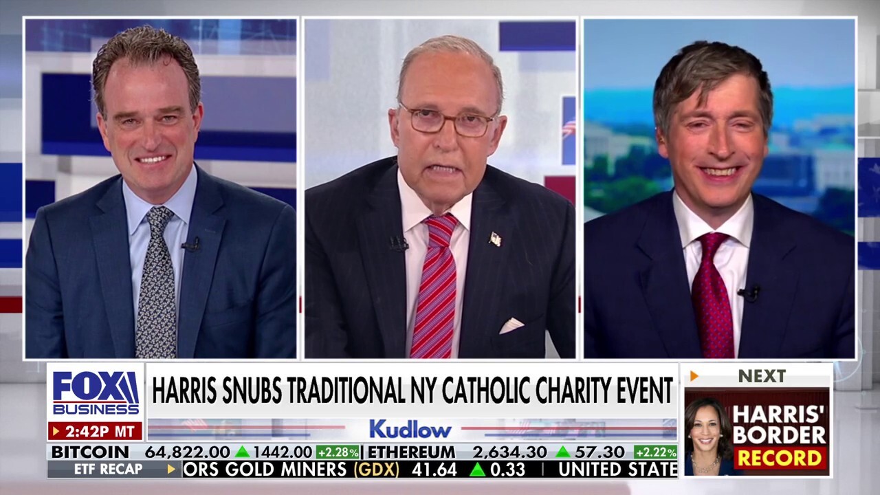 Why did Kamala Harris skip the traditional Catholic charity dinner?