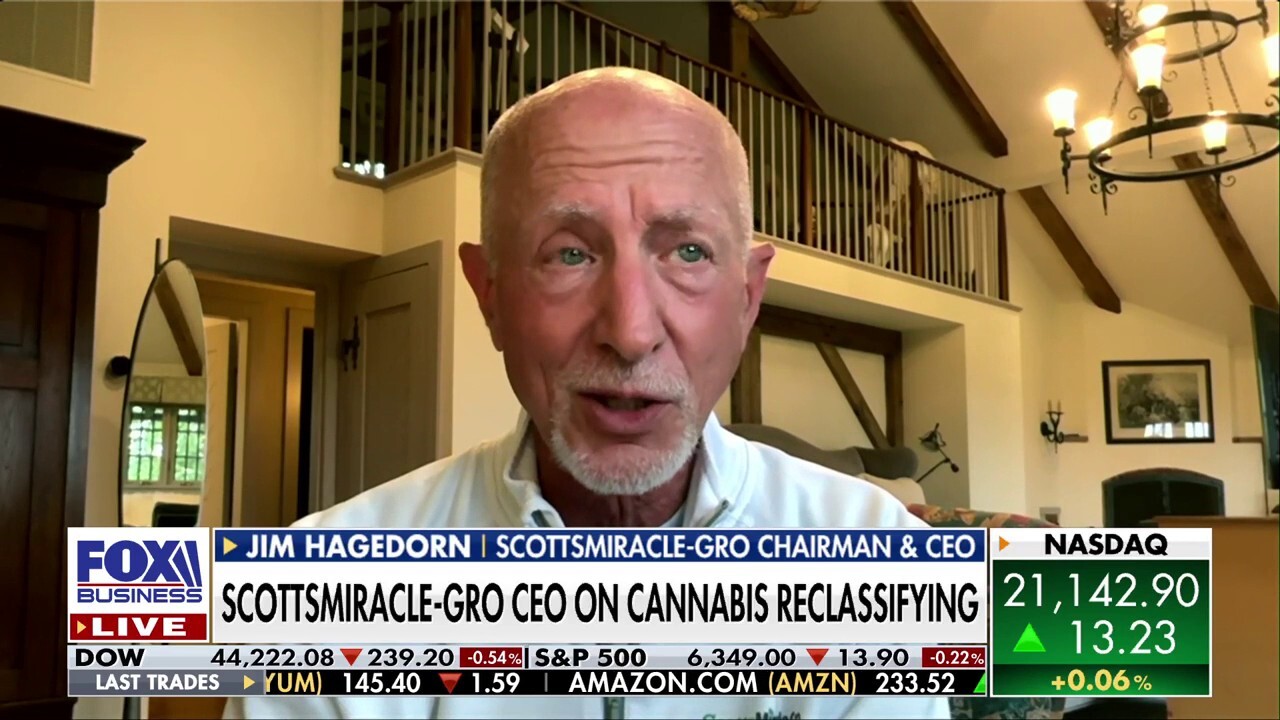 ScottsMiracle-Gro Chairman and CEO Jim Hagedorn discusses the possible reclassification of the product and his company's performance on 'The Claman Countdown.'
