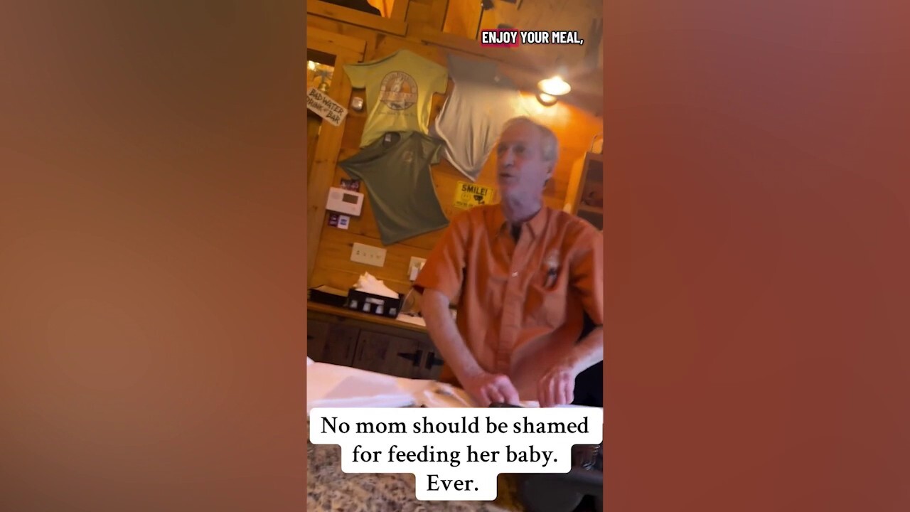 Aris Kopiec says she felt "belittled" after capturing video of a man yelling at her holding her sleeping baby inside Toccoa Riverside Restaurant. (Credit: @ariskopes/Instagram)