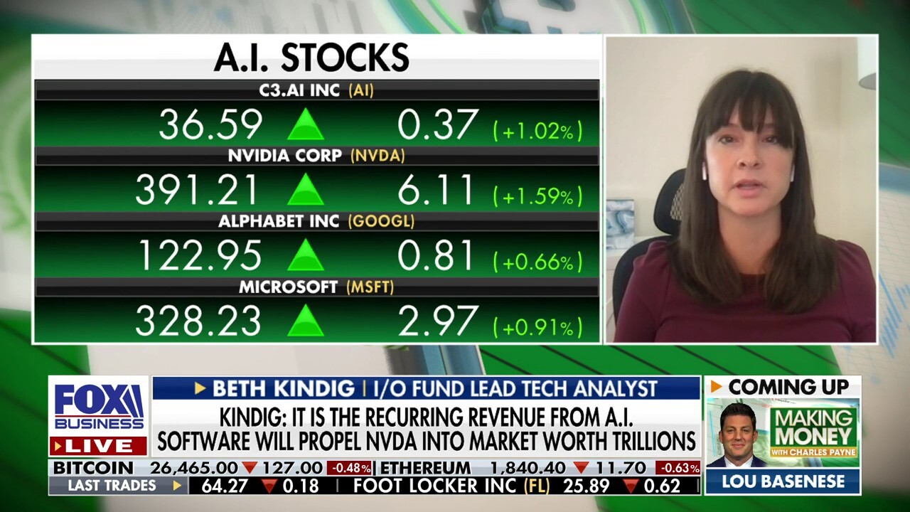 I/O Fund CEO and lead tech analyst Beth Kindig provides insight on stock performance and the development of AI on "Making Money."