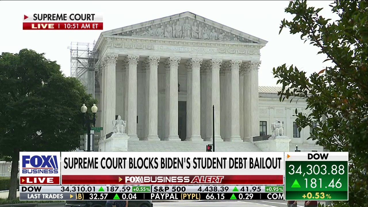 Supreme Court blocks Biden #39 s student loan handout Fox Business Video