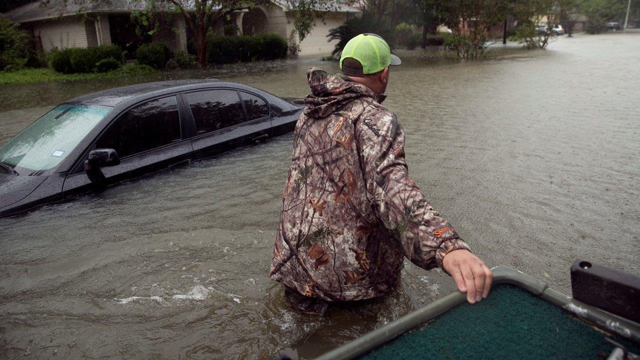 Hurricane Harvey leading to catastrophic flooding